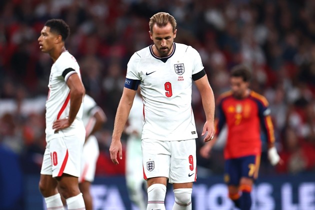 Tuyển Anh thua đau Tây Ban Nha tại Wembley. Ảnh:  EPA/TOLGA AKMEN