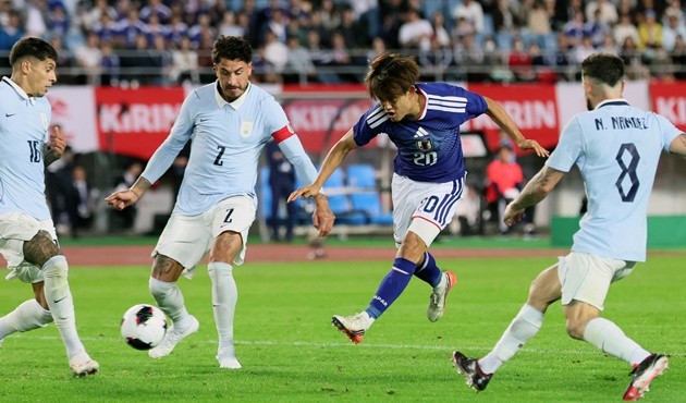 Uruguay sụp đổ trước người Nhật cách đây ít ngày. (Ảnh: EPA Images)