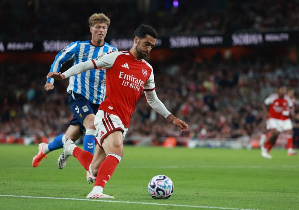 Merino trong màu áo Arsenal. Ảnh: EPA.