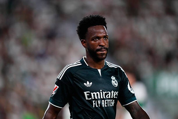 Vinicius Junior gây thất vọng trong màu áo Real Madrid. Ảnh: Jose Breton/Getty Images