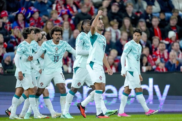 Bồ Đào Nha đánh bại Na Uy trong ngày Cristiano Ronaldo vắng mặt. Ảnh: EPA/Cornelius Poppe