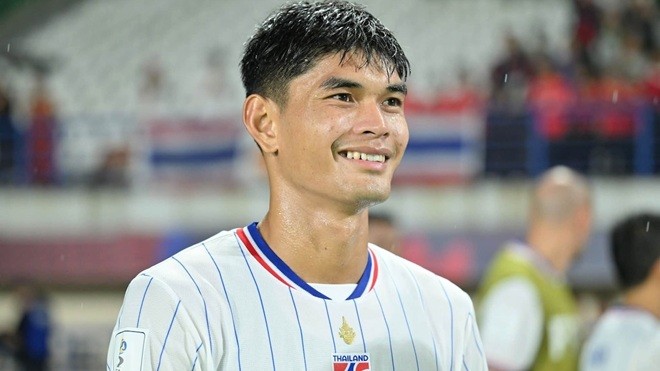   Teerasak Poeiphimai đã có trận đấu xuất sắc cho Thái Lan. Ảnh: Thairath.
