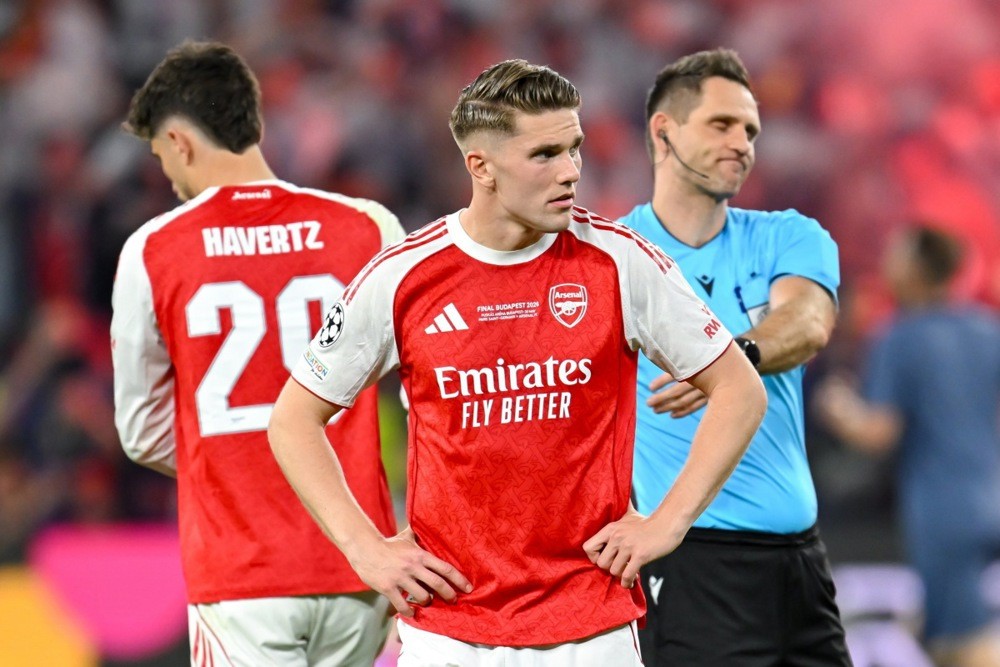 Gyokeres có ít cơ hội ra sân ở Arsenal. Ảnh: EPA.