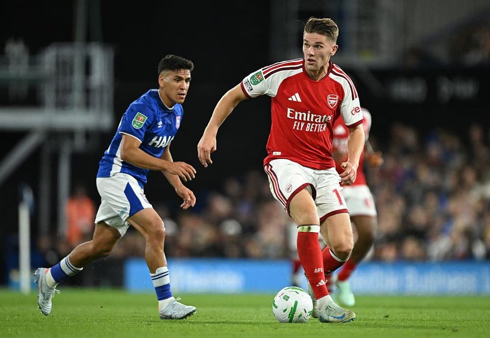 Viktor Gyokeres có cơ hội chiếm suất đá chính. Ảnh: Arsenal FC.
