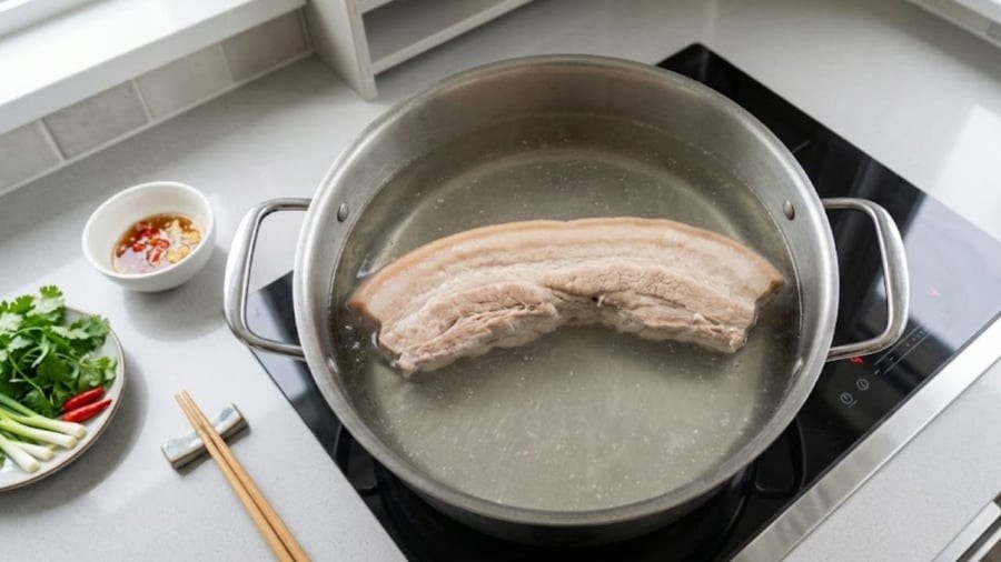 Bạn có thể sử dụng nước luộc thịt để nấu canh, giúp món ăn có thêm vị ngọt tự nhiên.