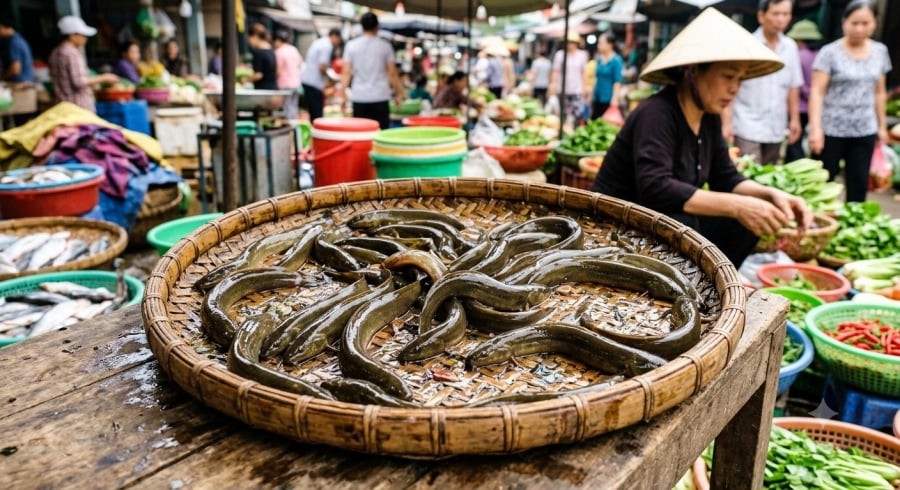 Cá chạch quen thuộc ở các chợ Việt, có thịt mềm, vị ngọt tự nhiên và cung cấp nhiều dưỡng chất.