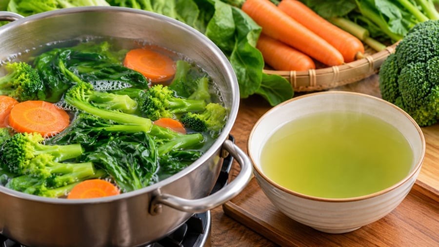 Bạn có tận dụng nước luộc rau không?