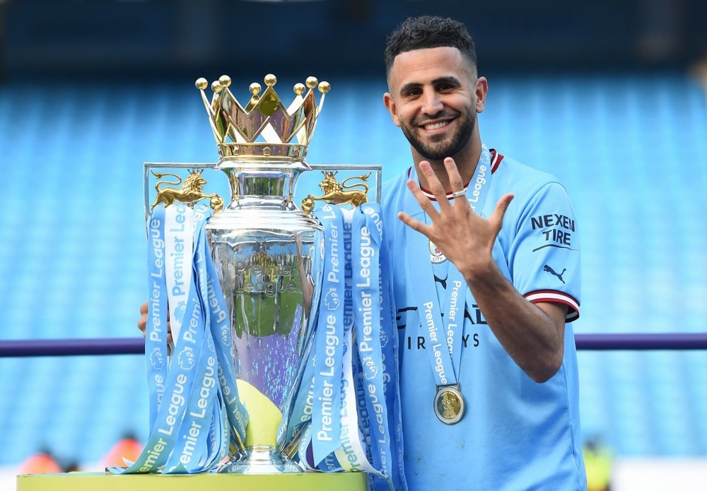 Riyad Mahrez gặt hái nhiều thành công trong màu áo Man City. Ảnh: EPA/Peter Powell.