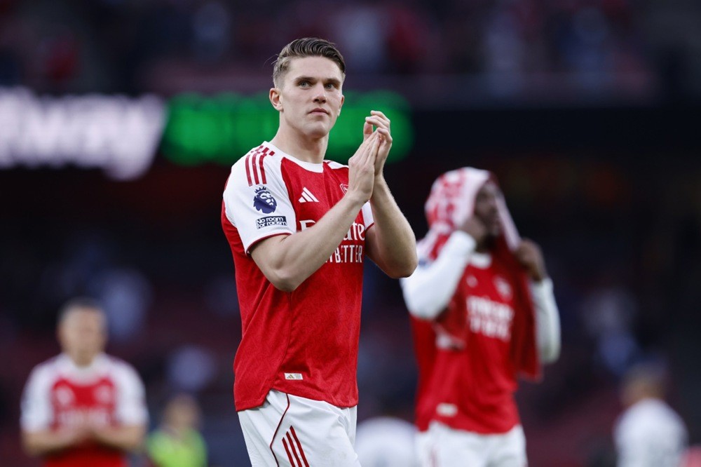 Viktor Gyokeres khó gia nhập AC Milan trong tương lai gần. Ảnh: EPA/Tolga Akmen.