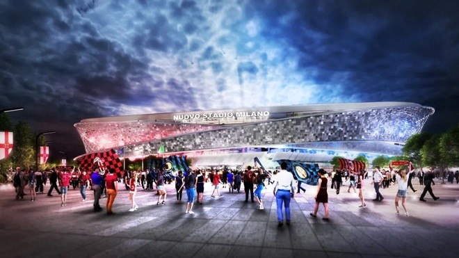 Phối cảnh sân vận động thay thế San Siro. Ảnh: MANICA.
