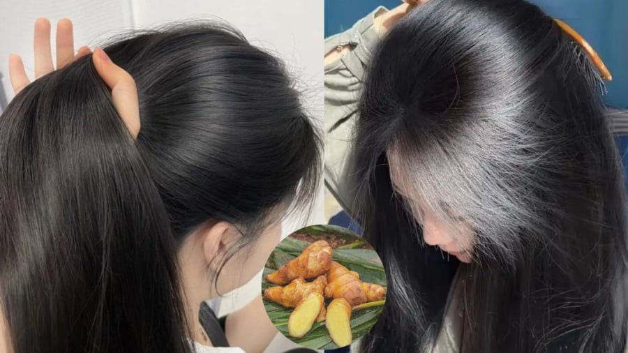 Gội đầu bằng nước gừng là một cách chăm sóc tóc tự nhiên, giúp tóc chắc khỏe hơn.