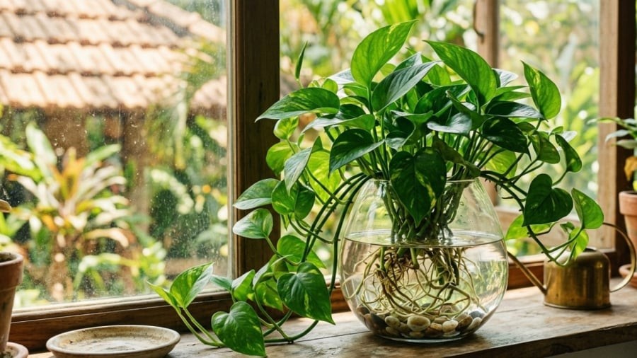 Cách trồng trầu bà thủy sinh tươi xanh quanh năm