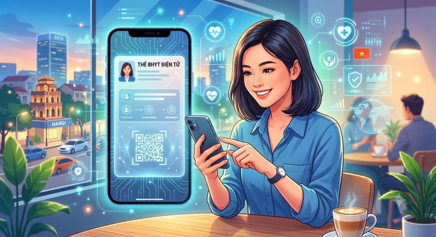 Thẻ BHYT điện tử hiển thị nhiều thông tin quan trọng về quyền lợi khám chữa bệnh.