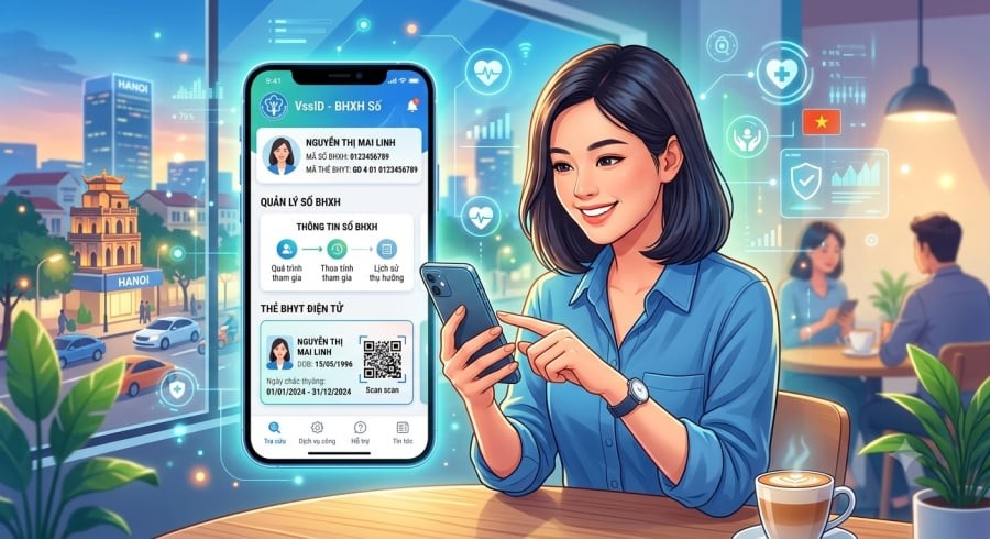 VssID được bổ sung thêm chức năng hiển thị sổ BHXH và thẻ BHYT điện tử.