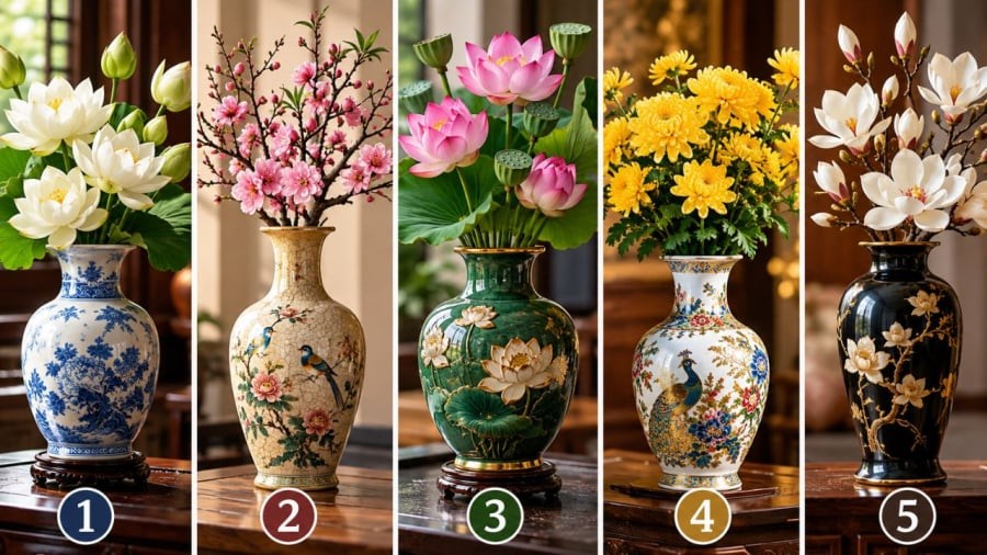 Bạn chọn bình hoa nào?