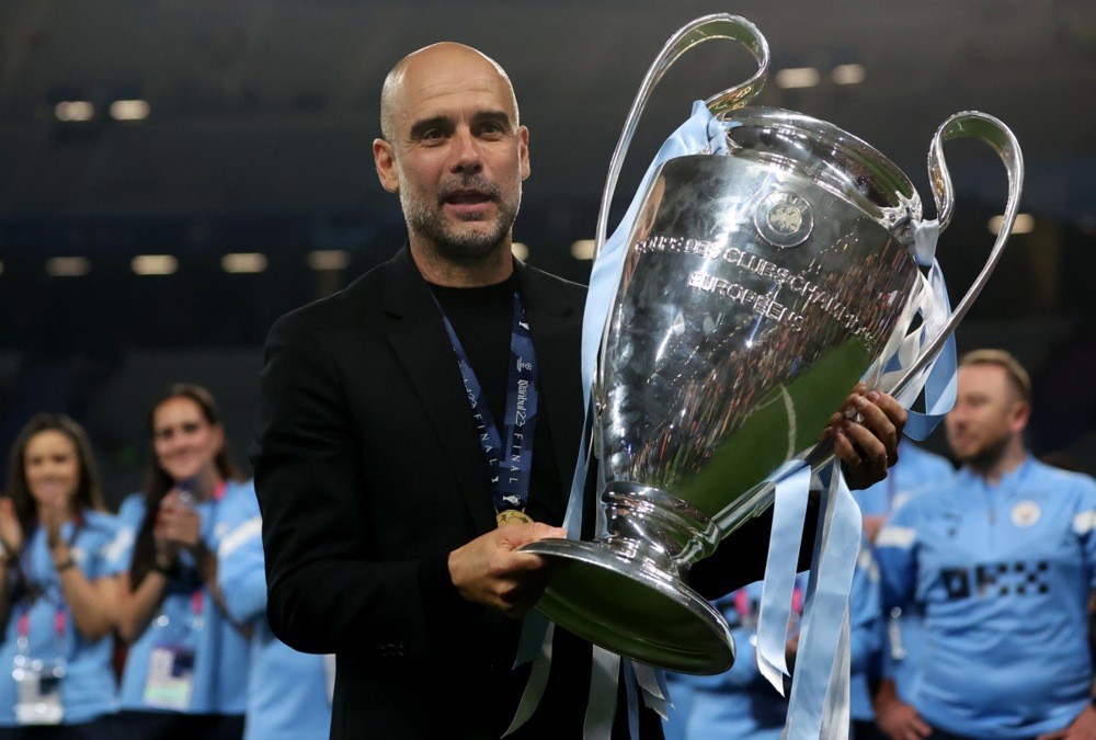 Pep đã để lại di sản tuyệt vời ở Man City. Ảnh: EPA.