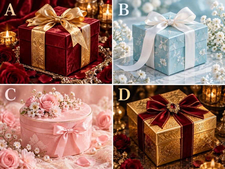 Nếu trước mặt xuất hiện 4 hộp quà với kiểu dáng hoàn toàn khác nhau, bạn sẽ muốn mở hộp nào nhất? Đôi khi lựa chọn theo trực giác lại phản ánh khá rõ điều chúng ta đang quan tâm, mong muốn hoặc tìm kiếm ở thời điểm hiện tại.

