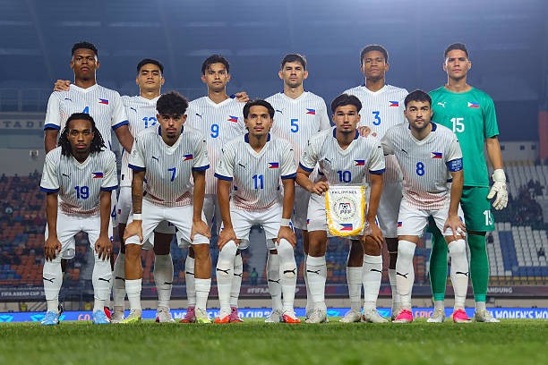 Tuyển Philippines đang tạm vượt mặt tuyển Việt Nam để giành lấy ngôi nhì bảng B FIFA ASEAN Cup 2026. Ảnh: Pakawich Damrongkiattisak - FIFA / Getty Images.