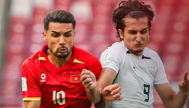 Tuyển Việt Nam gặp nhiều khó khăn trong hiệp một. Ảnh: VFF