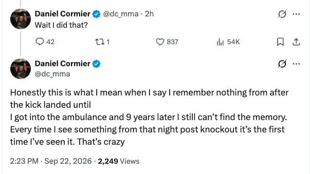 Dòng trạng thái của Daniel Cormier