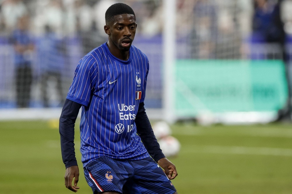 Dembele – 5 điểm. Là cầu thủ ít tạo được dấu ấn nhất trên hàng công Pháp. Anh có cơ hội dứt điểm ở khoảng cách chỉ khoảng 2 mét nhưng lại sút thẳng vào vị trí của Donnarumma. Ảnh: EPA.