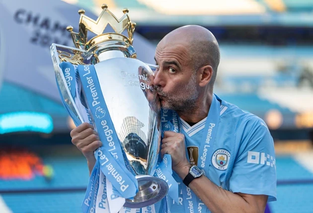 Pep Guardiola từng là biểu tượng cho triều đại thành công rực rỡ của Man City. Ảnh: Visionhaus/Getty Images