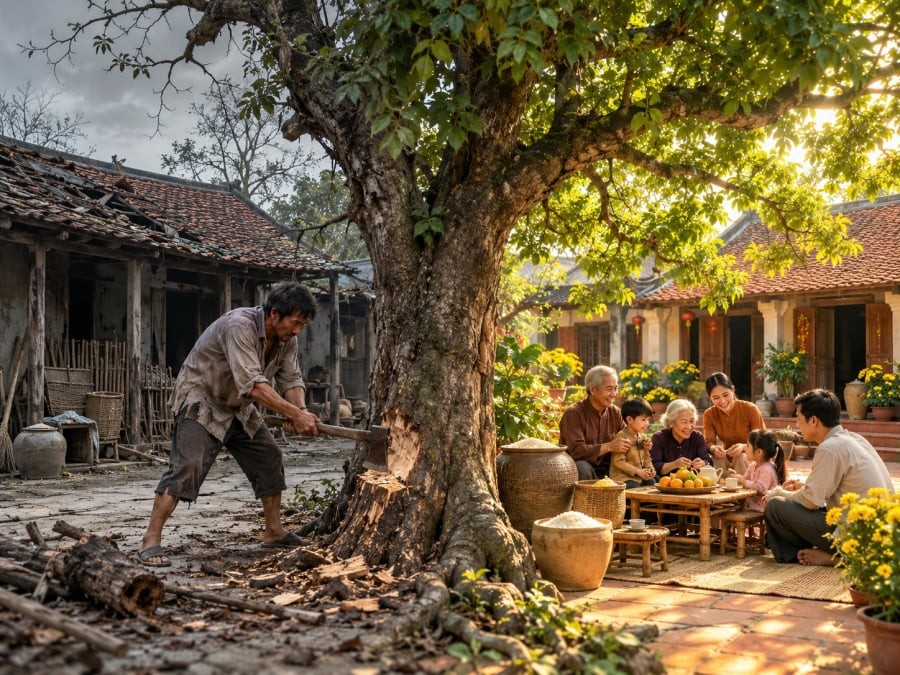 Ba loại cây thường được nhắc đến trong quan niệm “nghèo mấy cũng không nên chặt” là cây khế, cây lộc vừng và cây sung. 