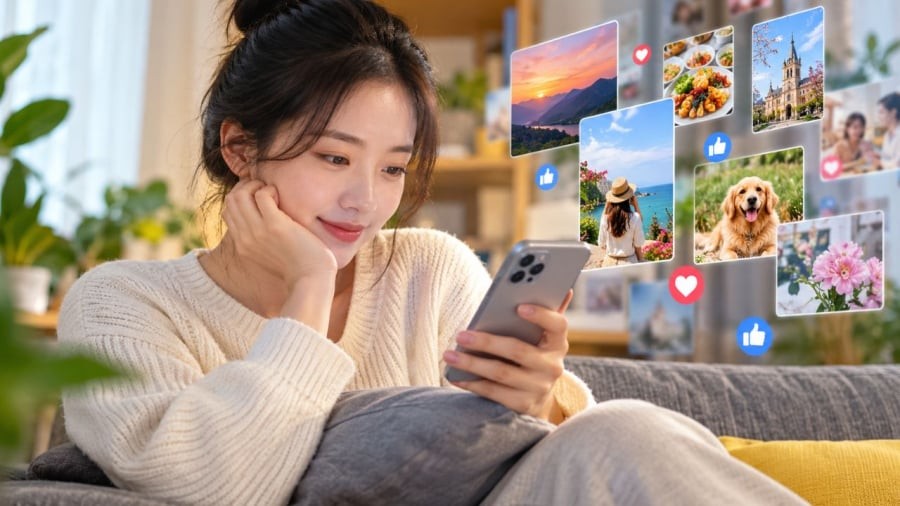 Nhiều người vẫn thường xuyên xem mạng xã hội nhưng lại ít khi đăng bài