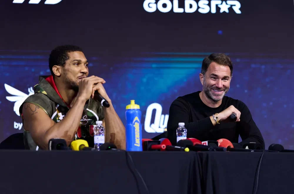 Anthony Joshua and Eddie Hearn