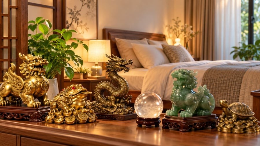 Chú ý vị trí phù hợp với các linh vật phong thủy
