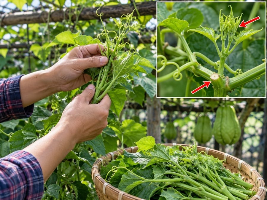 Muốn su su ra nhiều ngọn tua tủa, ngọn mập và thu hái được liên tục, điều quan trọng không phải chỉ bón thật nhiều phân. Người trồng cần chú ý ngay từ khâu chọn giống, chuẩn bị đất, làm giàn, bấm ngọn cho đến cách thu hoạch.

