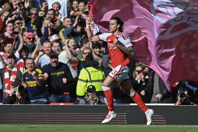 Arsenal đã ngược dòng giành 3 điểm. Ảnh: EPA.