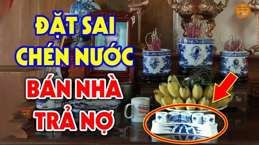 Bàn thờ nên để 3 chén hay 5 chén nước?