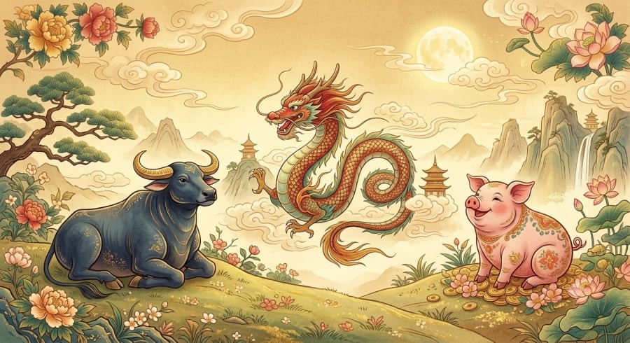 Tuổi Sửu, tuổi Thìn và tuổi Hợi tượng trưng cho những con đường thành công cần sự kiên trì và tích lũy.