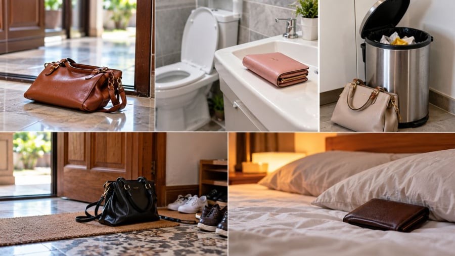 Những nơi không nên đặt ví tiền túi xách