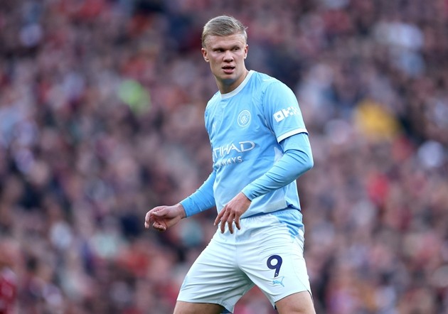 Erling Haaland là linh hồn trên hàng công Man City. Ảnh: EPA