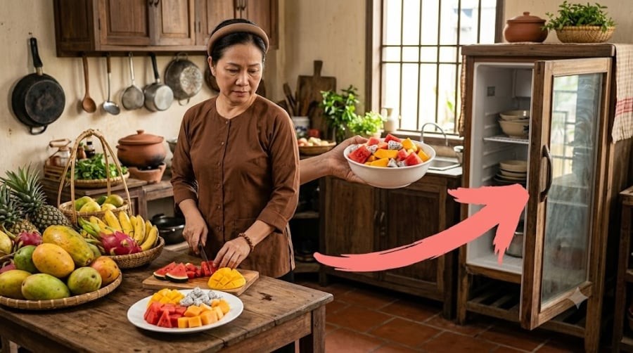 Có người cho rằng hoa quả vừa bổ nên để ở nhiệt độ phòng để giữ nguyên hương vị, trong khi người khác lại nghĩ cứ cho vào tủ lạnh càng sớm càng tốt.