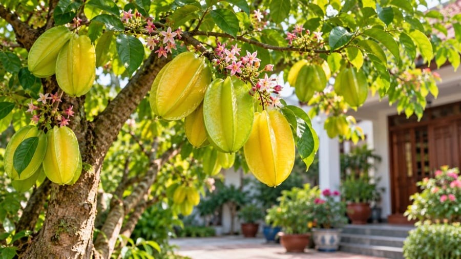 Cây khế vừa là cây cảnh vừa cho quả ngon