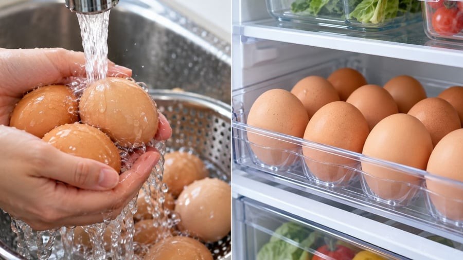 Tại sao không nên rửa trứng trước khi cất vào tủ lạnh