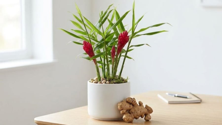 Cây gừng được xem là một cây phong thủy mang lại những điều tốt lành cho gia đình.