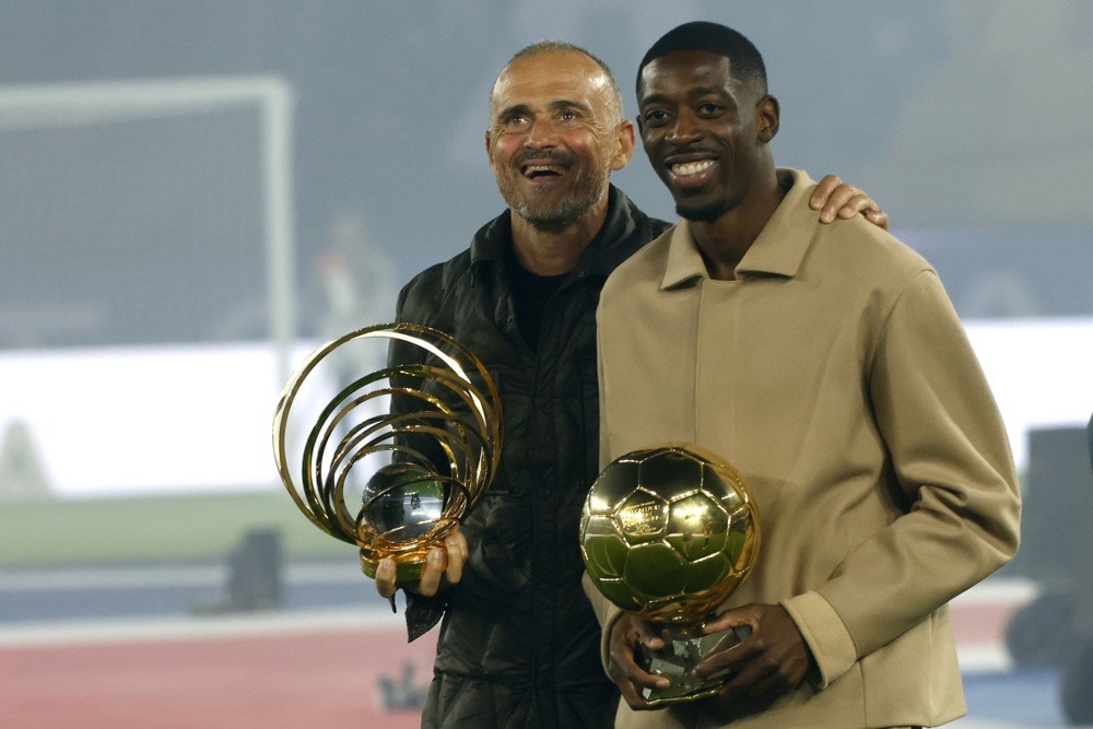 Dembele giành Quả bóng vàng năm 2025. Ảnh: EPA.