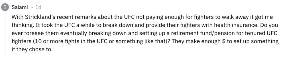 Câu hỏi của độc giả về quỹ hưu trí UFC