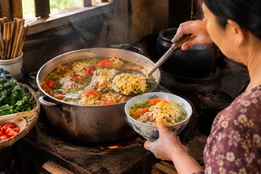 Canh riêu cua là món ăn dân dã quen thuộc trong mâm cơm của nhiều gia đình Việt.