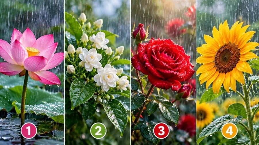 Bạn ấn tượng với hình ảnh bông hoa nào?