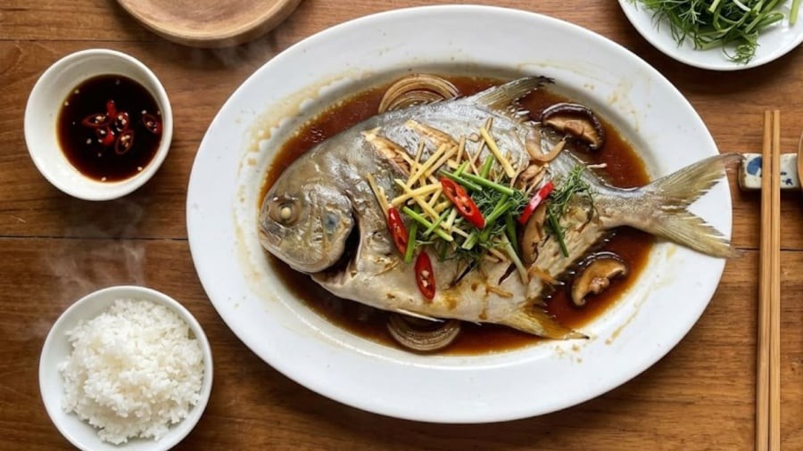 Cá chim biển có kết cấu thân dẹp, phần thịt tương đối dày. 