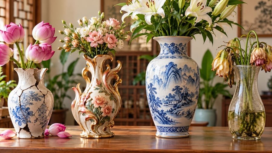 Không phải bình hoa nào cũng hợp phong thủy