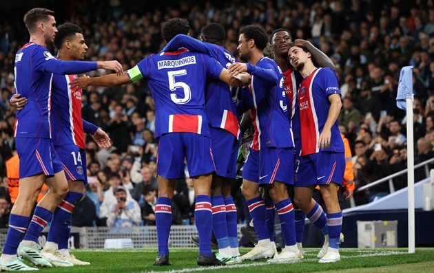 PSG đánh bại Manchester City ngay tại Etihad. Ảnh: EPA/ADAM VAUGHAN
