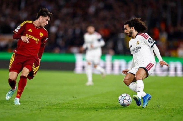 Marc Cucurella (5.7): Thi đấu năng nổ bên hành lang cánh trái nhưng thường xuyên bị dội ngược về phòng ngự, trước khi rời sân ở phút 78. Ảnh: Antonio Villalba/Real Madrid via Getty Images.
