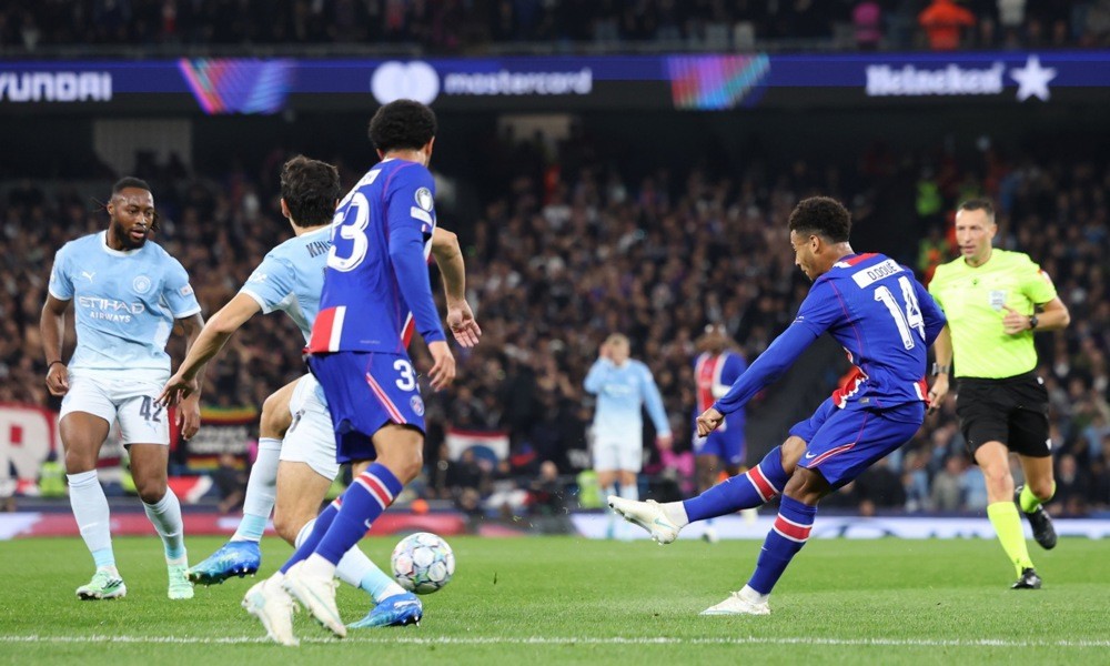 PSG giành chiến thắng thuyết phục trước Man City. Ảnh: EPA.