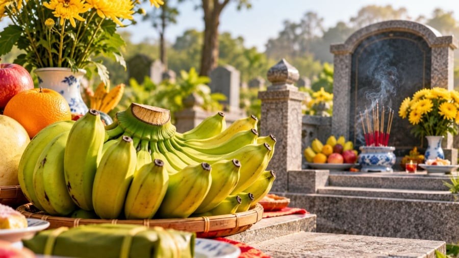 Tại sao không nên dùng chuối đi viếng mộ?